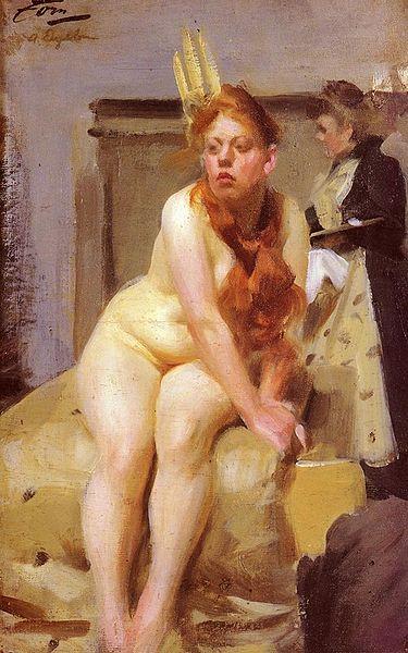 Anders Zorn I Ateljen oil painting image